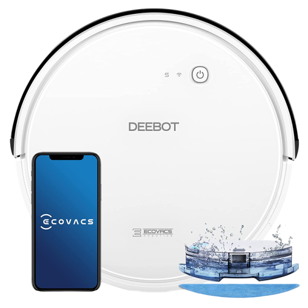 ECOVACS Robotics DEEBOT 605 - Robot intelligente con tecnologia efficiente, modalità massima per la pulizia profonda e sensori anticollisione e anticaduta Ricondizionamento