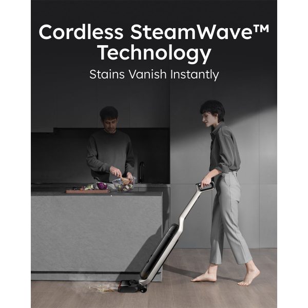 Eufy MACH, MACH V1 Ultra, aspirador escova sem fios com esfregona a vapor, sem fios, Always-Clean Mop™, Triple de auto-limpeza, Eco-Clean Ozone, mistura com válvula Tesla - immagine 3
