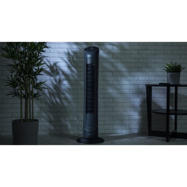 Cecotec Ventilador de Torre Digital con Mando a Distancia y Temporizador EnergySilence 9090 Skyline. 45 W, 40'' (102cm) de Altura, Oscilante, Motor de Cobre, 3 Velocidades, Negro - immagine 2