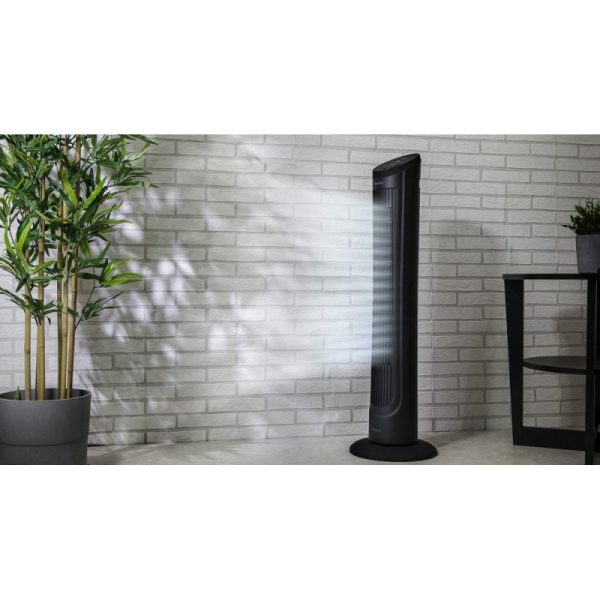 Cecotec Ventilador de Torre Digital con Mando a Distancia y Temporizador EnergySilence 9090 Skyline. 45 W, 40'' (102cm) de Altura, Oscilante, Motor de Cobre, 3 Velocidades, Negro - immagine 4