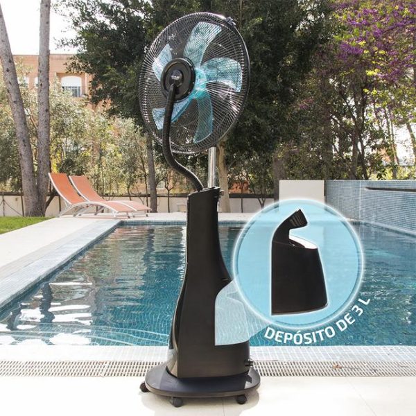 Cecotec Ventilador Nebulizador de Agua con Mando a distancia EnergySilence 690 Freshessence. 90 W, Oscilante, Silencioso, 3 Velocidades, Temporizador 7,5h, Pantalla LCD, Motor de Cobre, 3 L - immagine 3