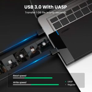 UGREEN Custodia per disco rigido 2,5” USB 3.0, custodia pe