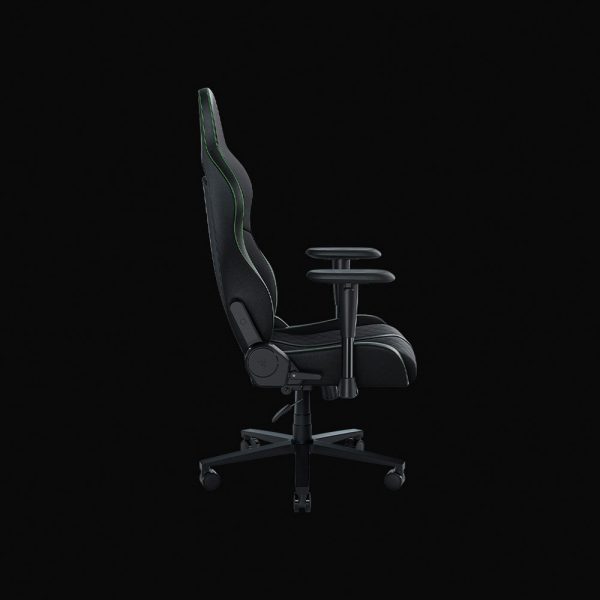 Sedia da gioco - Razer Enki X, Braccioli 2D, Carico massimo 136 kg, Pelle sintetica, Arco lombare, Nero/Verde - immagine 4