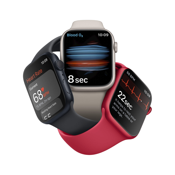 Apple Watch Series 8 GPS 41 mm Cassa in alluminio argento con banda sportiva bianca - immagine 4