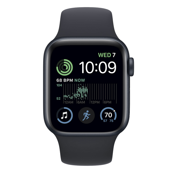 Apple Watch SE GPS + Cellular 40 mm Alluminio Mezzanotte con fascia sportiva Mezzanotte M/L - immagine 2