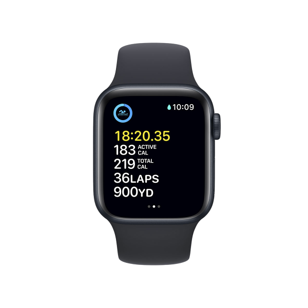 Apple Watch SE GPS + Cellular 40 mm Alluminio Mezzanotte con fascia sportiva Mezzanotte M/L - immagine 4