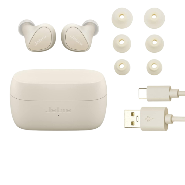 Auricolari Jabra Elite 4 In Ear True Wireless Bluetooth Active Noise Cancelling (ANC) Beige chiaro - immagine 3