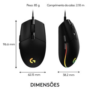 Logitech G203 Lightsync nero