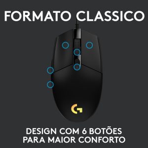Logitech G203 Lightsync nero
