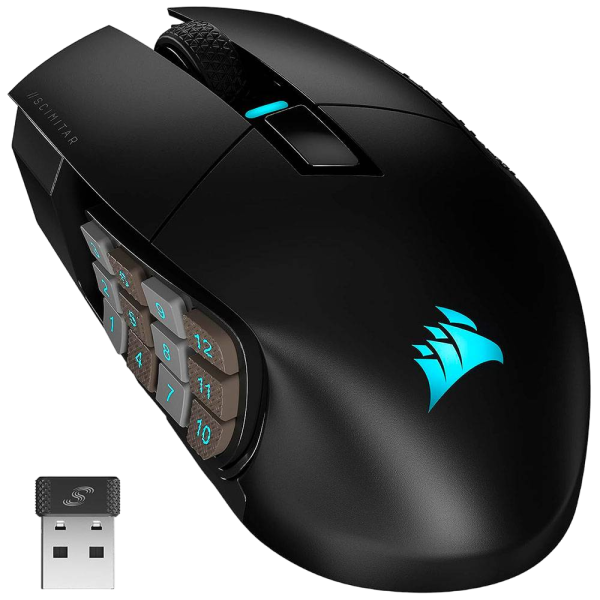 Corsair Scimitar Elite Wireless Gaming Mouse Nero