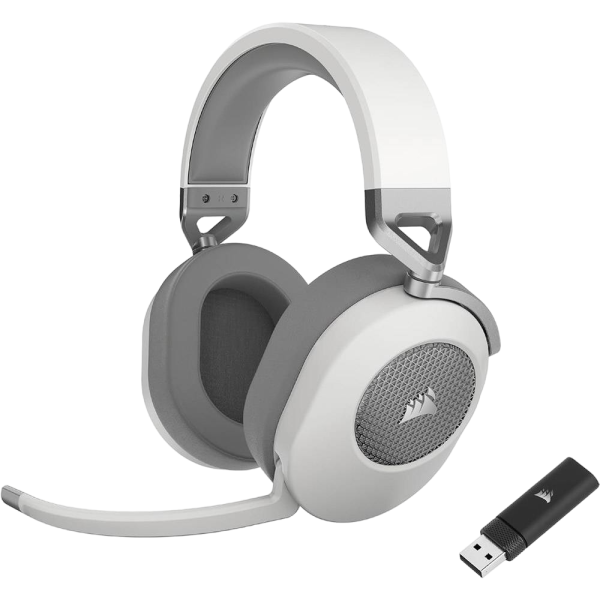 Cuffie da gioco wireless Corsair HS65 Wireless V2 7.1 bianche