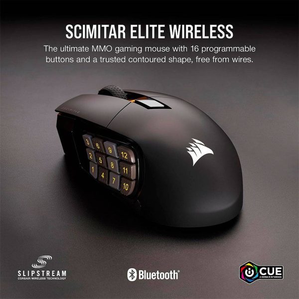 Corsair Scimitar Elite Wireless Gaming Mouse Nero - immagine 6