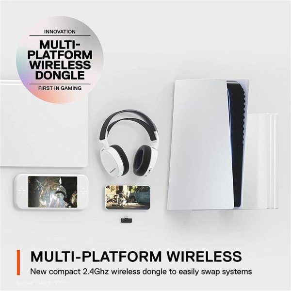 Steelseries Arctis 7+ Auriculares Gaming Inalámbricos Blancos para PC, PS5, PS4, Mac, Android y Swit - immagine 4