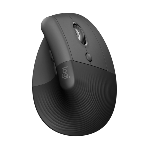Logitech Lift Ratón Inalámbrico Vertical para Diestros 4000 DPI Gris-Negro