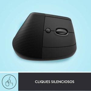 Logitech Lift Ratón Inalámbrico Vertical para Diestros 4000 DPI Gris-Negro