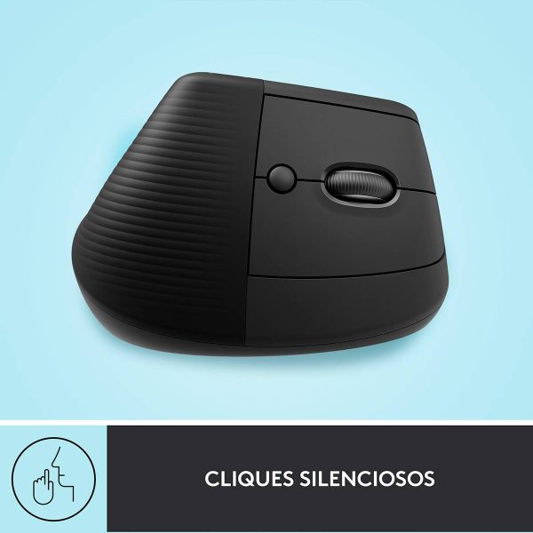 Logitech Lift Ratón Inalámbrico Vertical para Diestros 4000 DPI Gris-Negro - immagine 2